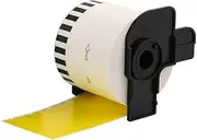 ExtraPrint 1 Roll Compatible Continuous Yellow Labels DK-44605 Replacement for Brother QL-820NWB QL-800 QL-700 QL-650TD QL-570 QL-500W QL-1100 QL-110 QL-1060N QL-1050N 62mm x 30.48m