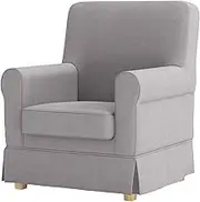 The Ektorp Jennylund Cover Replacement is Custom Made Compatible for IKEA Jennylund Chair. an Armchair Sofa Slipcover Replacement (Cotton Light Gray)