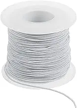 uxcell Elastic String for Bracelet 164 Ft/50 Meter Length 0.8 mm Dia, 1 Roll Sturdy Stretchy String Cord for Jewelry Making Necklace Beading Craft DIY, Gray