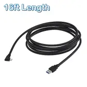 16ft Link Cable for Meta Quest 3, Oculus Quest 2 - Right Angle USB-C to USB-A