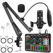 F999 Podcast Equipment Bundle,Condenser Mic Recording Studio,Streaming Podcas...