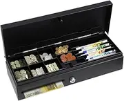 Flip Top Cash Register Drawer, with 8 Coins and 6 Bills for POS System Receipt Thermal Printer, with RJ11 12V/24V Interface