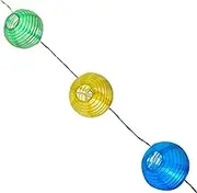 Smart Solar 3711MR20 20 LED Solar Chinese Lantern String Lights with 4 Lanterns Included for Each Color: Red, Yellow, Blue, Orange and Green