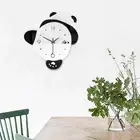 Panda Shape Wall Clock Big Wall Clock Easy to Read Silent Cute Wall Clock for