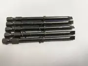 5pcs 320-L Apex 1/4'' Slotted Hex Power Drive Bits (5F-6R) 3-1/2" Long