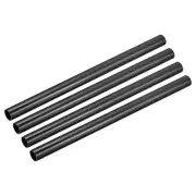 Carbon Fiber Tubes, 500mm x 30mm x 28mm 3K Hollow Carbon Wrapped Tubing 4Pcs
