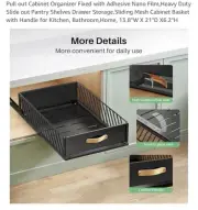 Pull out Cabinet Organizer 9.8"WX 15.7"D X 6.2"H