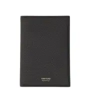engraved-logo passport holder One size Black