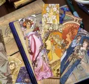 30 PC Bookmark Set Alphonse Mucha Art Nouveau 1.5" x 6" New Free Ship 464