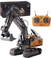 Digmaster RC Excavator Toy with Light & Sound, 2.4GHz Remote Control, 90 Min Battery Life for Adults & Kids