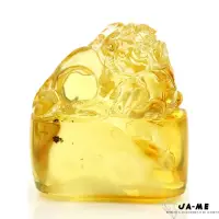 在飛比找momo購物網優惠-【JA-ME】天然琥珀波羅的海頂級金珀飄蜜貔貅印章擺件(21