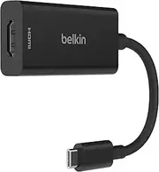 Belkin USB Type C to HDMI 2.1 Adapter, Tethered 4.33in Cable with 8K@60Hz, 4K@144Hz, HDR, HBR3, DSC, HDCP 2.2, USB-IF Certified for Chromebook, MacBook, iPad Pro and Other USB C Devices