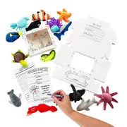 Desk Pet Ocean Habitat with Stuffed Animals Kit Assortment May Vary
