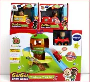 LOT 3 - vTech Smart Wheels COCOMELON Treehouse Track Set + JJ + NINA + CODY Cars