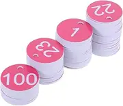 TOVINANNA 100pcs Plastic Number Id Tags for Sorting and Labeling Versatile Keychain Labels for Restaurants Offices Schools and Storage