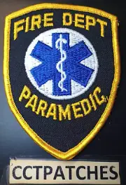 FIRE DEPARTMENT PARAMEDIC PATCH