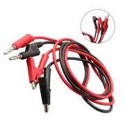 Heavy Duty 2PCS Test Leads with Silicone Banana Plug and Crocodile Clip