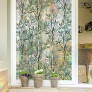 1 Sheet Ivy Vine Glass Window Privacy Static Cling Sticker Double-Sided Covering Film