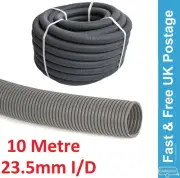 10m Waste Water Pipe 23.5mm ID Convoluted Grey Hose 10 Metre Caravan Motorhome