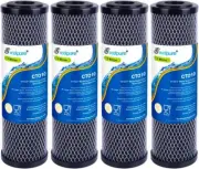 1 Micron 10" x 2.5" Whole House CTO Carbon Water Filter Cartridge...