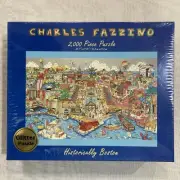 Charles Fazzino Historically Boston 2000 Piece Glitter Puzzle, Brand New, Sealed