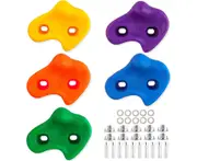 Kids Climbing Holds Climbing Rocks, Climbing Holds Kids Set, 10 Pcs Colored Climbing Wall Holds, 10 Screws