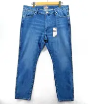 Wrangler x Fender Jeans Mens 38x32 Blue Straight Denim Guitar Pick Pocket