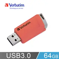 在飛比找PChome24h購物優惠-Verbatim威寶64GB USB3.0滑蓋隨身碟-橘色