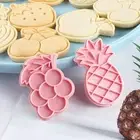 8PCS Baking Tool Fruit Shaped Cookies Cutters DIY Biscuit Embosser Kitchen