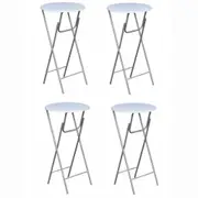 vidaXL Bar Tables 4 pcs with MDF Tabletop White