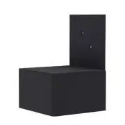 Pergola Black Steel Post Wall Railing Bracket for 6x6 Wood Beams Posts (2-Pack)