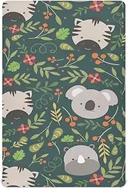 [AIXIWAWA] Fitted Mini Crib Sheet (Koala Zebra) for Baby Toddler, Breathable and Soft Playard Sheet Pack n Play Crib Mattress