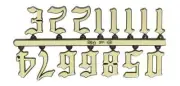 Old English Gold Clock Numerals -Numbers 1-12 - Stick On Choose 4 Sizes!