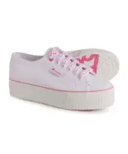 NEW in Box Superga 2790 Barbie Platform Sneaker Women Size 7 White Pink Lace Up