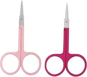 FRCOLOR 2pcs Portable Eyebrow Trimmer Durable Stainless Steel Eyebrow Scissors and Eyelash Tool for Easy Grooming and Precision Cutting for Home Salon Use
