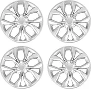 Silver Hubcaps for Honda CRV 2023 2024; 17 inch Wheel Covers; Set of 4 Pcs (Silver)