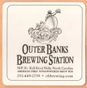 Outer Banks Brewing Station Beer Coaster Kill Devil Hills NC