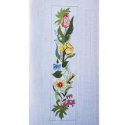 BARBARA EYRE NEEDLEPOINT CANVAS: SPRING MINI FLORAL BELL PULL GG