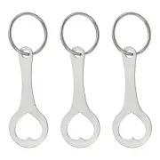 3Pcs Shopping Trolley Token Key Ring, 2.3 Inch Carts Remover, Silver Tone