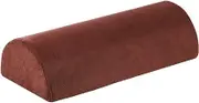 SKYZONAL Memory Foam Bolster Pillow for Neck Back Lumbar Spine Legs Knee Pain Relief Pillow Support Half-Moon (Brown)