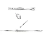 Medium Locking Forester Slotted Tweezers Piercing Forcep Clamp Tool