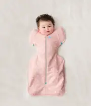 [Swaddle Up™ Transition Bag] Dusty Pink Moon and Back •Cotton Fleece