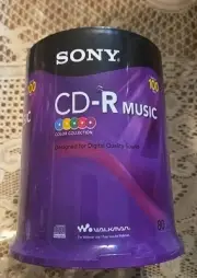 Sony 100CRM80RSX 80 min CD-R Music Discs - 100 Count NOS 2008 - New Read