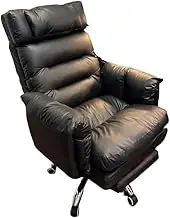 Ergonomic Office Chair Luxury Leather Office Chair Reclining Executive Chair for Home Office Comfortable Computer Sofa Chair Desk Chair