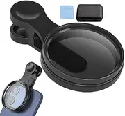 Mobile Phone Polarizing Filter, 52mm Polarizing Filter, Circular Lens Filter Clip-on, Phone Camera Polarizer, Polarizing Filter Kit for Phone and Camera Lenses, 52mm Clip-on Filter