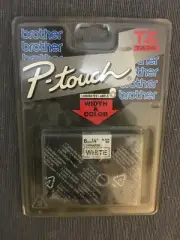Brother P Touch TZ-211 Laminated Tape Cartridge 1/4 Width Black Print White 6mm
