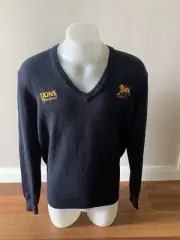 OFFICIAL AFL BRISBANE LIONS FITZROY WOOLMARK CLUB KNIT SWEATER JUMPER SIZE M