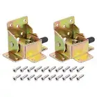 2 Pcs Folding Table Leg Hinges, 90 Degree Locking Extension Support Bracket