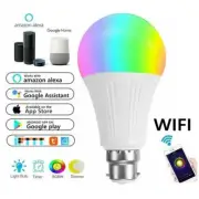 B22 WiFi Smart APP Control LED Light Bulb Globe For Alexa Google Home RGB Lamp