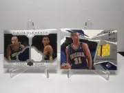 Reggie Miller 2 Card Lot Indiana Pacers Upper Deck Black Diamond MEM 2003-04
